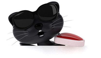 Fun cat - 3D Illustration