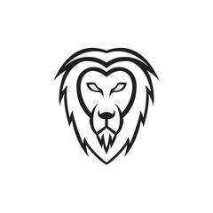 lion line art illusration concept design