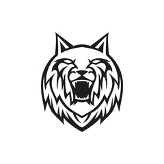 wildcat/bobcat line art illustration concept design