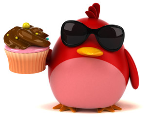 Red bird - 3D Illustration