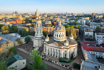 Fototapeta premium Aerial view of Temple of St. Martin the Confessor, Moscow, Russia