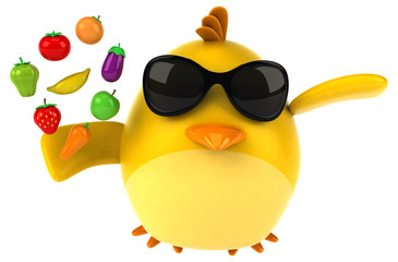 Yellow bird - 3D Illustration