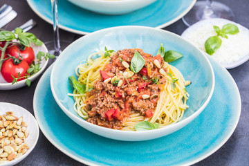  Traditional Italian spahgetti Bolognaise