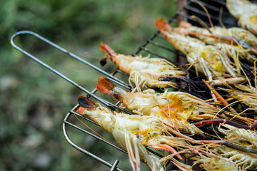 prawn grill on the stove