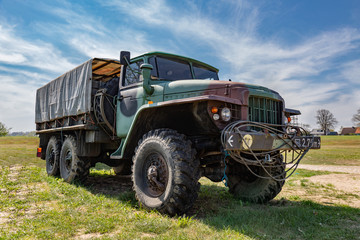Obraz premium Soviet track car Ural 375.
