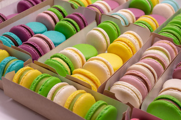 many colored macaroons