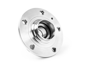 wheel hub bearing auto parts isolated on white background