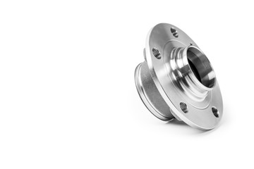 wheel hub bearing auto parts isolated on white background