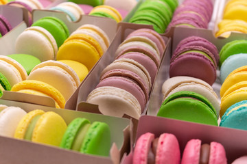 many colored macaroons