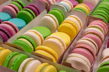 many colored macaroons