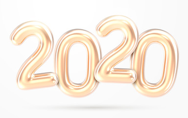 2020 golden foil balloon