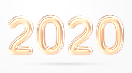 2020 golden foil balloon