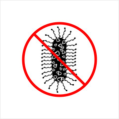 No Bacteria Icon, Antibacterial Icon