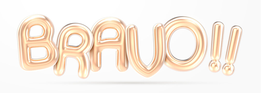BRAVO golden foil balloon