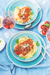  Traditional Italian spahgetti Bolognaise
