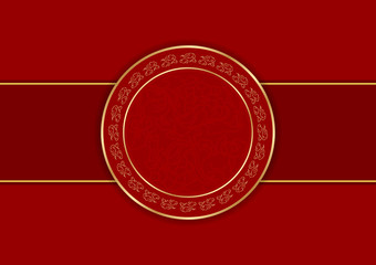 Traditional Chinese Greeting Card Template, Auspicious Cloud 