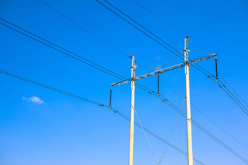 Electricity pylons and power lines