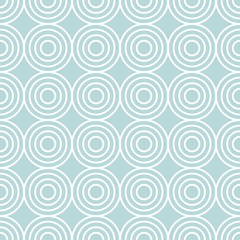 Fototapeta na wymiar Circle seamless pattern of white line shapes.