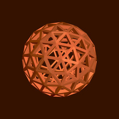 Abstract sphere wireframe. Vector illustration.