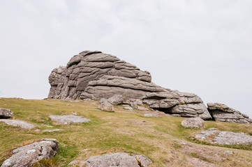 Dartmoor, Devon, Felsen, Heidelandschaft, Moor, Wanderweg, Frühling, Südengland