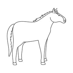 Vector design of horse and animal icon. Collection of horse and rearing  stock symbol for web.