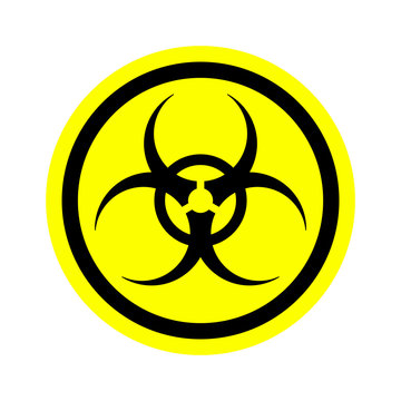 Round biohazard sign. Vector icon warning about viruses.