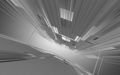 abstract space construction background.fantasy concept. 3d illustration