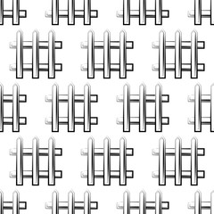 Fence Icon Seamless Pattern