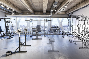 Weights Room (illustration)