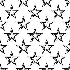 Obraz premium Star Icon Seamless Pattern, Star Shape Icon