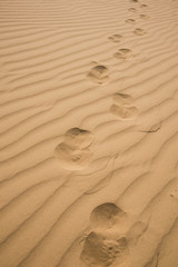 footsteps in de sand