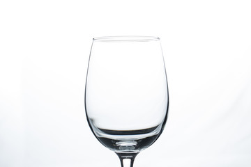 Empty wine glass, isolated on a white background