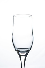 Empty wine glass, isolated on a white background