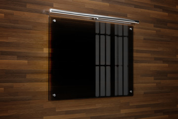 Mock up of a plate glass sign