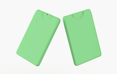 Perfume Tester Mock-up Template On Isolated White Background, Ready Pocket Perfume Mock-up For Your Design. 3D Illustration