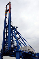Obraz premium Gantry crane in the port.