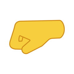 Left fist emoji color icon