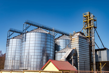agro-processing plant for processing and silver silos for drying cleaning and storage of agricultural products, flour, cereals and grain