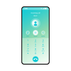 Switched keypad smartphone interface vector template