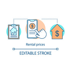 Rental prices concept icon