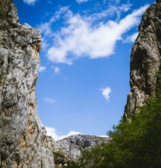 Skalista dolina w Parku narodowym Paklenica w Chorwacji