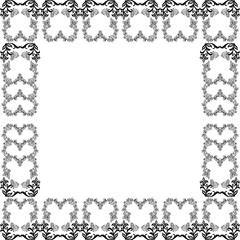 Vector illustration wreath frame for greeting card