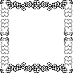 Vector illustration flower frame for walpaper decoration