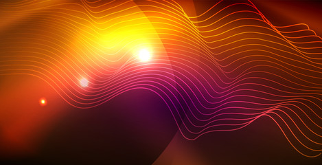 Shiny neon space background