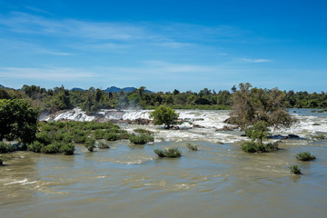 Khone Phapheng Falls on the Mekong River in southern Laos.