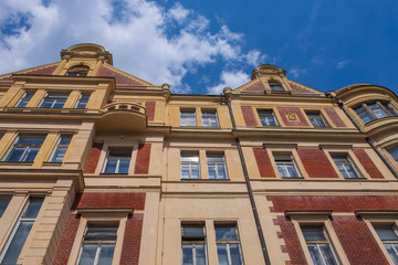 Fototapeta na wymiar Typische Hausfassaden in Prag/Tschechien