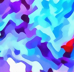 Abstract liquid oil waves of paint. Bright and warm crazy color mix. Marble effect. Digital painted artwork. Acrylic and watercolor design pattern. Great as prints and backdrops for unusual creative.