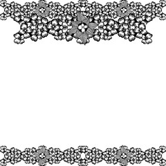 Vector illustration flower frame for walpaper decoration