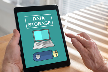 Data storage concept on a tablet