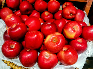 Red apple in the supermarket